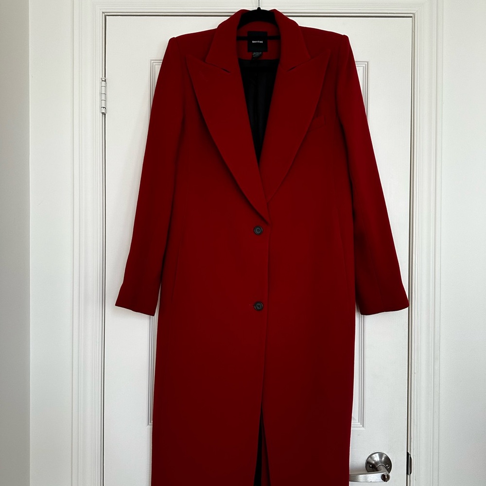 Smythe Scarlet Trench Coat - Picture 4 of 7